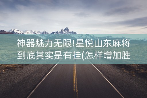 神器魅力无限!星悦山东麻将到底其实是有挂(怎样增加胜率)
