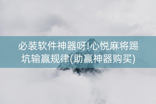必装软件神器呀!心悦麻将踢坑输赢规律(助赢神器购买)