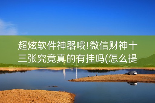 超炫软件神器哦!微信财神十三张究竟真的有挂吗(怎么提手拿好牌)