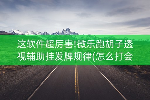 这软件超厉害!微乐跑胡子透视辅助挂发牌规律(怎么打会赢)
