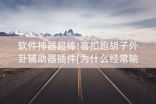 软件神器超棒!喜扣跑胡子外卦辅助器插件(为什么经常输)