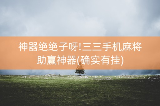 神器绝绝子呀!三三手机麻将助赢神器(确实有挂)
