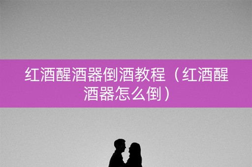 红酒醒酒器倒酒教程（红酒醒酒器怎么倒）