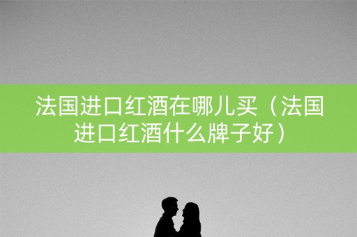 法国进口红酒在哪儿买（法国进口红酒什么牌子好）