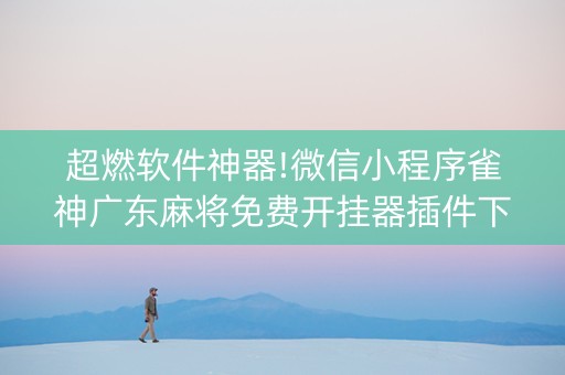 超燃软件神器!微信小程序雀神广东麻将免费开挂器插件下载(怎么让系统发好牌)