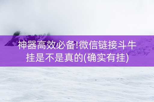 神器高效必备!微信链接斗牛挂是不是真的(确实有挂)