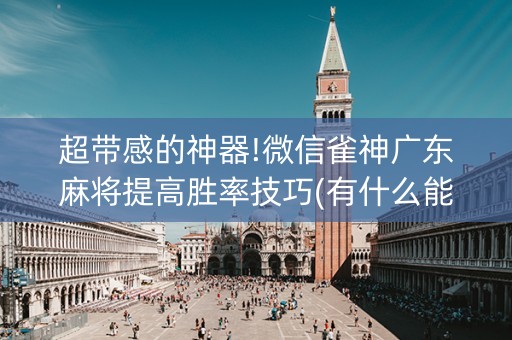 超带感的神器!微信雀神广东麻将提高胜率技巧(有什么能赢的方法)