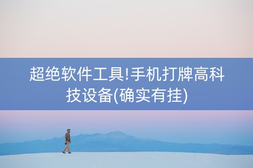 超绝软件工具!手机打牌高科技设备(确实有挂)