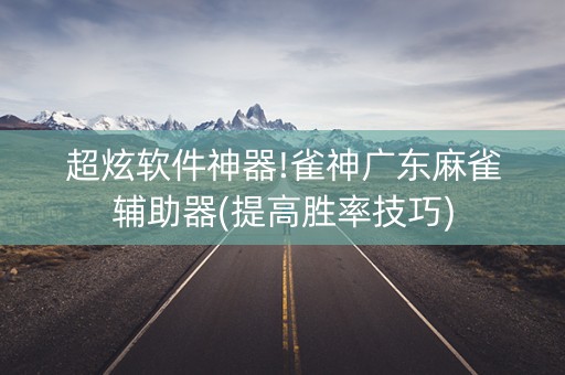 超炫软件神器!雀神广东麻雀辅助器(提高胜率技巧)