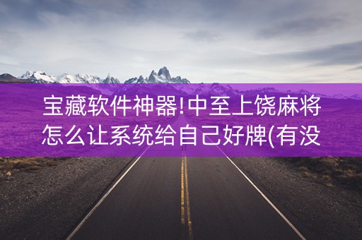 宝藏软件神器!中至上饶麻将怎么让系统给自己好牌(有没有猫腻)