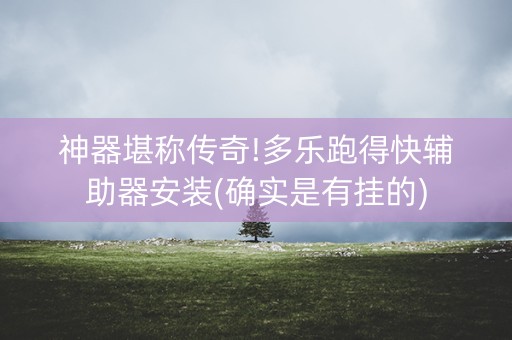 神器堪称传奇!多乐跑得快辅助器安装(确实是有挂的)