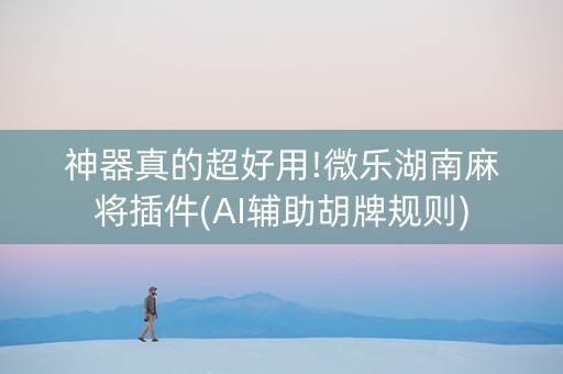 神器真的超好用!微乐湖南麻将插件(AI辅助胡牌规则)