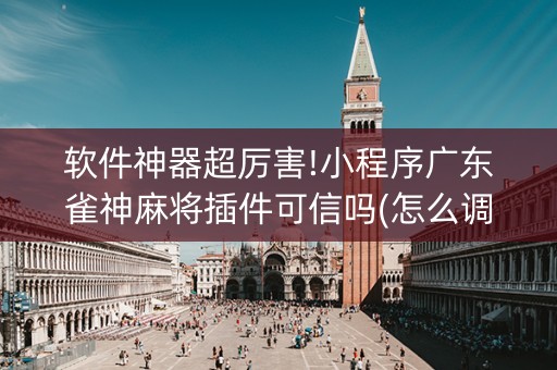 软件神器超厉害!小程序广东雀神麻将插件可信吗(怎么调整胜率)