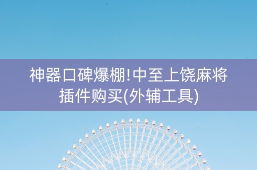 神器口碑爆棚!中至上饶麻将插件购买(外辅工具)