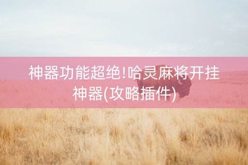 神器功能超绝!哈灵麻将开挂神器(攻略插件)