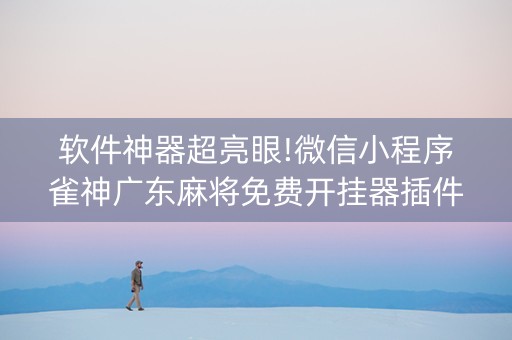 软件神器超亮眼!微信小程序雀神广东麻将免费开挂器插件下载(怎么才可以赢)
