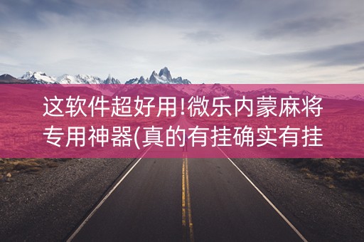 这软件超好用!微乐内蒙麻将专用神器(真的有挂确实有挂)
