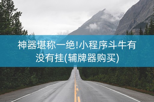 神器堪称一绝!小程序斗牛有没有挂(辅牌器购买)