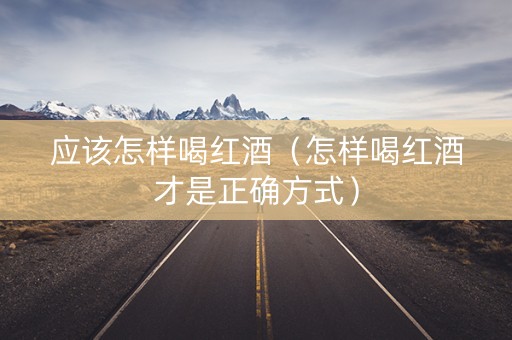 应该怎样喝红酒（怎样喝红酒才是正确方式）