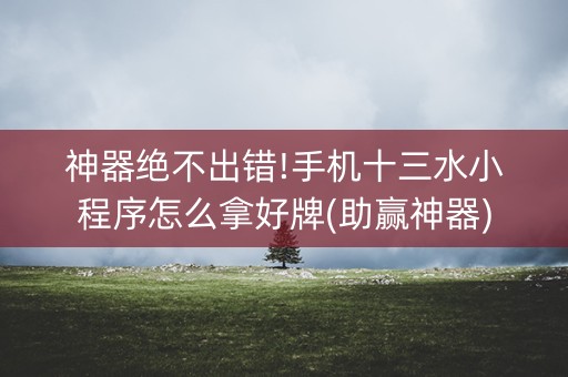 神器绝不出错!手机十三水小程序怎么拿好牌(助赢神器)