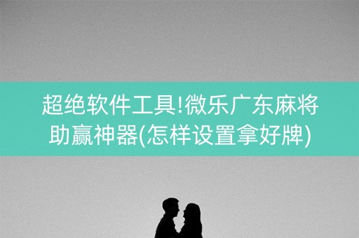 超绝软件工具!微乐广东麻将助赢神器(怎样设置拿好牌)