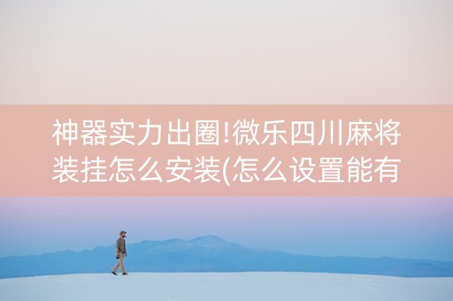 神器实力出圈!微乐四川麻将装挂怎么安装(怎么设置能有好牌)