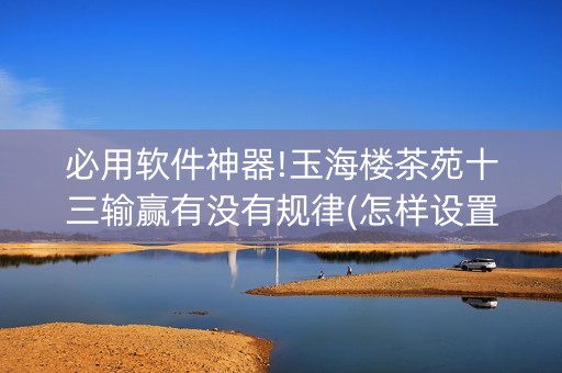 必用软件神器!玉海楼茶苑十三输赢有没有规律(怎样设置才容易赢)