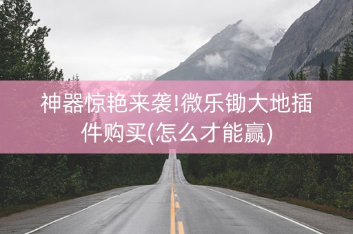 神器惊艳来袭!微乐锄大地插件购买(怎么才能赢)