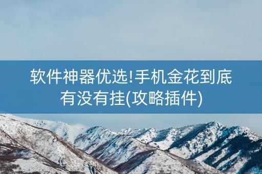 软件神器优选!手机金花到底有没有挂(攻略插件)