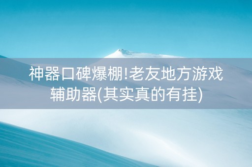 神器口碑爆棚!老友地方游戏辅助器(其实真的有挂)