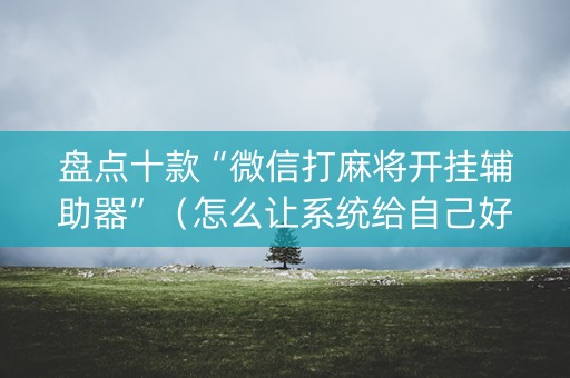 盘点十款“微信打麻将开挂辅助器”（怎么让系统给自己好牌)