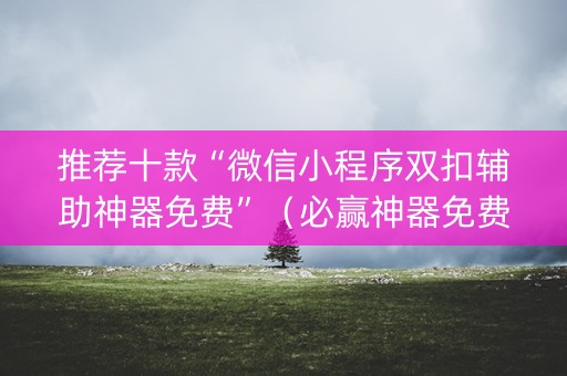 推荐十款“微信小程序双扣辅助神器免费”（必赢神器免费安装)