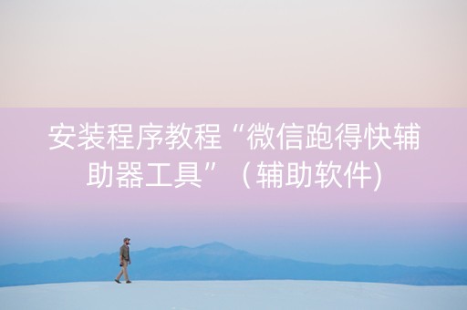 安装程序教程“微信跑得快辅助器工具”（辅助软件)