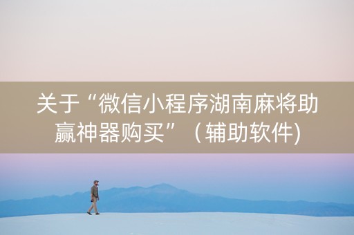 关于“微信小程序湖南麻将助赢神器购买”（辅助软件)