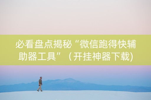 必看盘点揭秘“微信跑得快辅助器工具”（开挂神器下载)