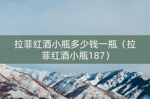 拉菲红酒小瓶多少钱一瓶（拉菲红酒小瓶187）