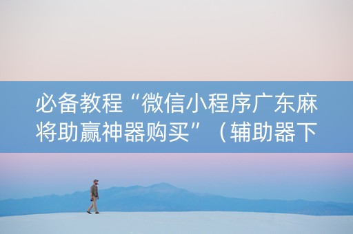 必备教程“微信小程序广东麻将助赢神器购买”（辅助器下载)