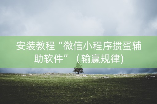 安装教程“微信小程序掼蛋辅助软件”（输赢规律)