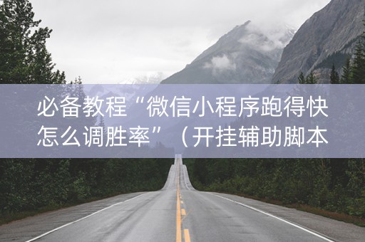 必备教程“微信小程序跑得快怎么调胜率”（开挂辅助脚本)