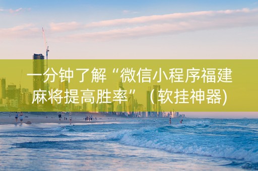 一分钟了解“微信小程序福建麻将提高胜率”（软挂神器)