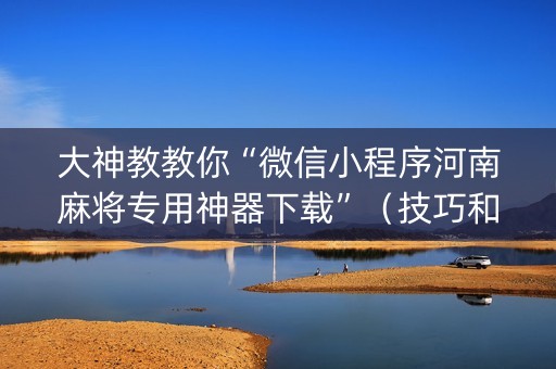 大神教教你“微信小程序河南麻将专用神器下载”（技巧和打好牌方法)
