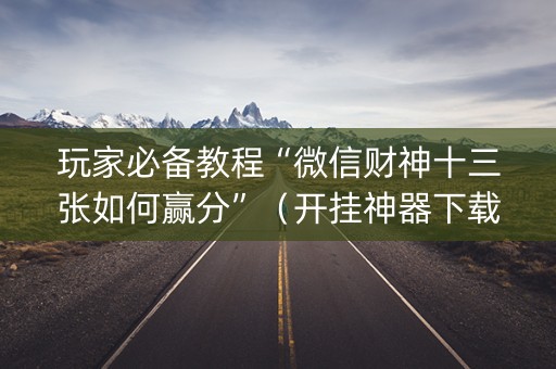 玩家必备教程“微信财神十三张如何赢分”（开挂神器下载)