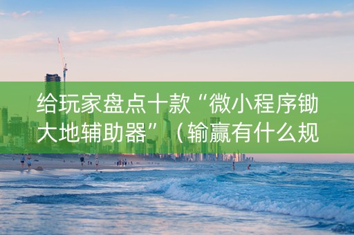 给玩家盘点十款“微小程序锄大地辅助器”（输赢有什么规律)