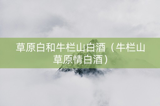 草原白和牛栏山白酒（牛栏山草原情白酒）