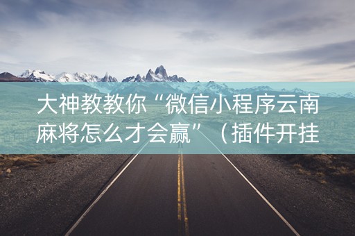 大神教教你“微信小程序云南麻将怎么才会赢”（插件开挂免费AI)