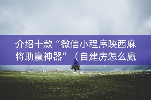 介绍十款“微信小程序陕西麻将助赢神器”（自建房怎么赢)