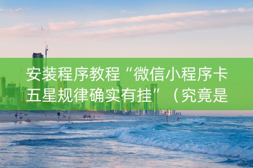 安装程序教程“微信小程序卡五星规律确实有挂”（究竟是不是有挂)