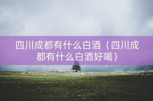 四川成都有什么白酒（四川成都有什么白酒好喝）
