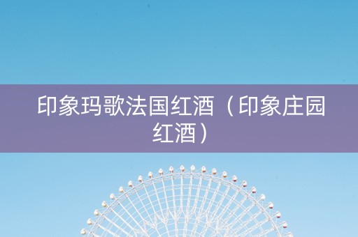 印象玛歌法国红酒（印象庄园红酒）