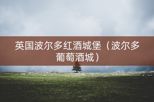 英国波尔多红酒城堡（波尔多葡萄酒城）